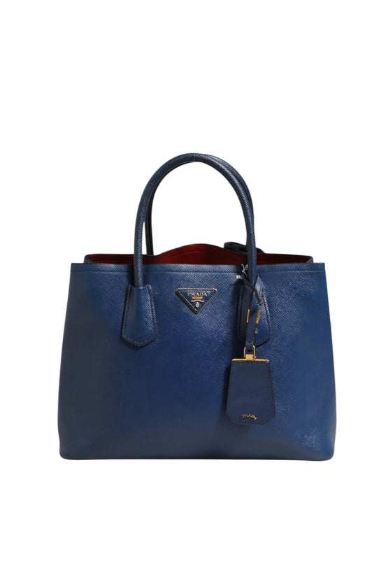 Prada Blue Saffiano Leather 2way Bag