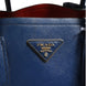 Prada Blue Saffiano Leather 2way Bag