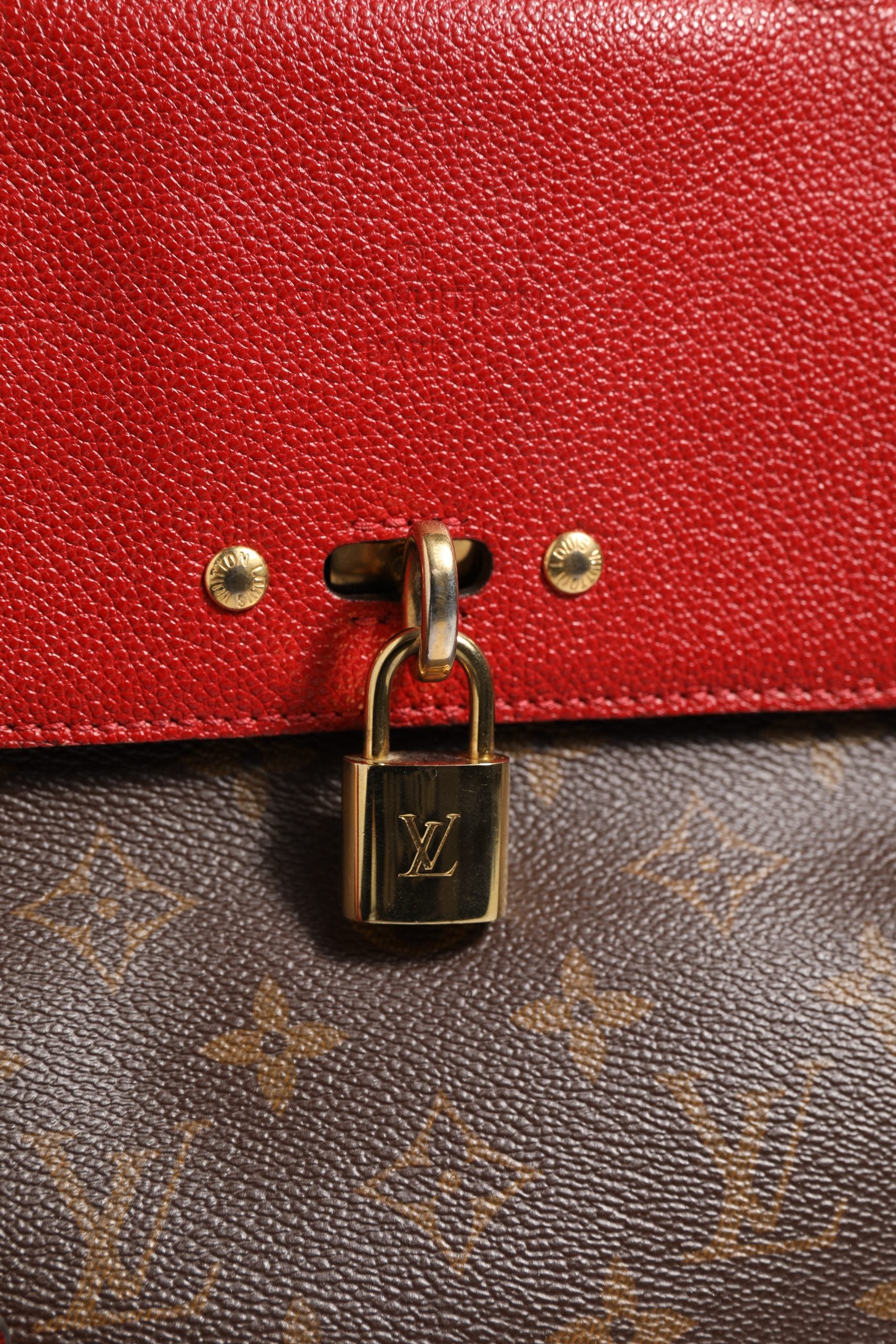 Louis Vuitton Venus Monogram Canvas & Red Leather Two-Way Bag