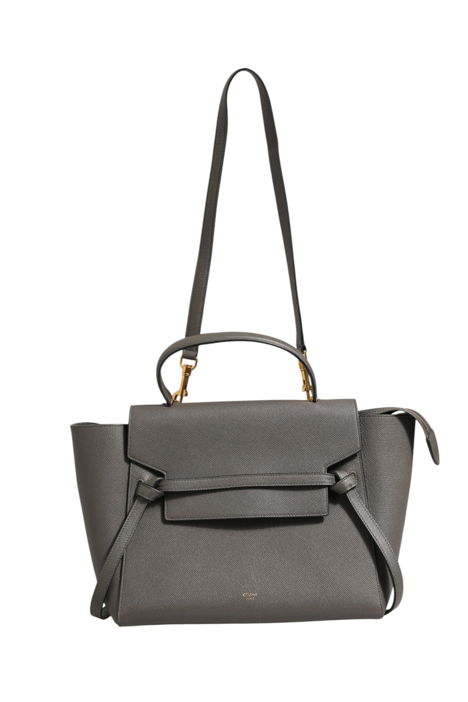 Celine Nano Belt Bag in Grained Calfskin Grey