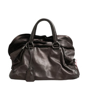 Prada Metallic Nappa Leather Ruffle Shoulder Bag