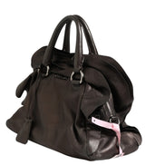 Prada Metallic Nappa Leather Ruffle Shoulder Bag
