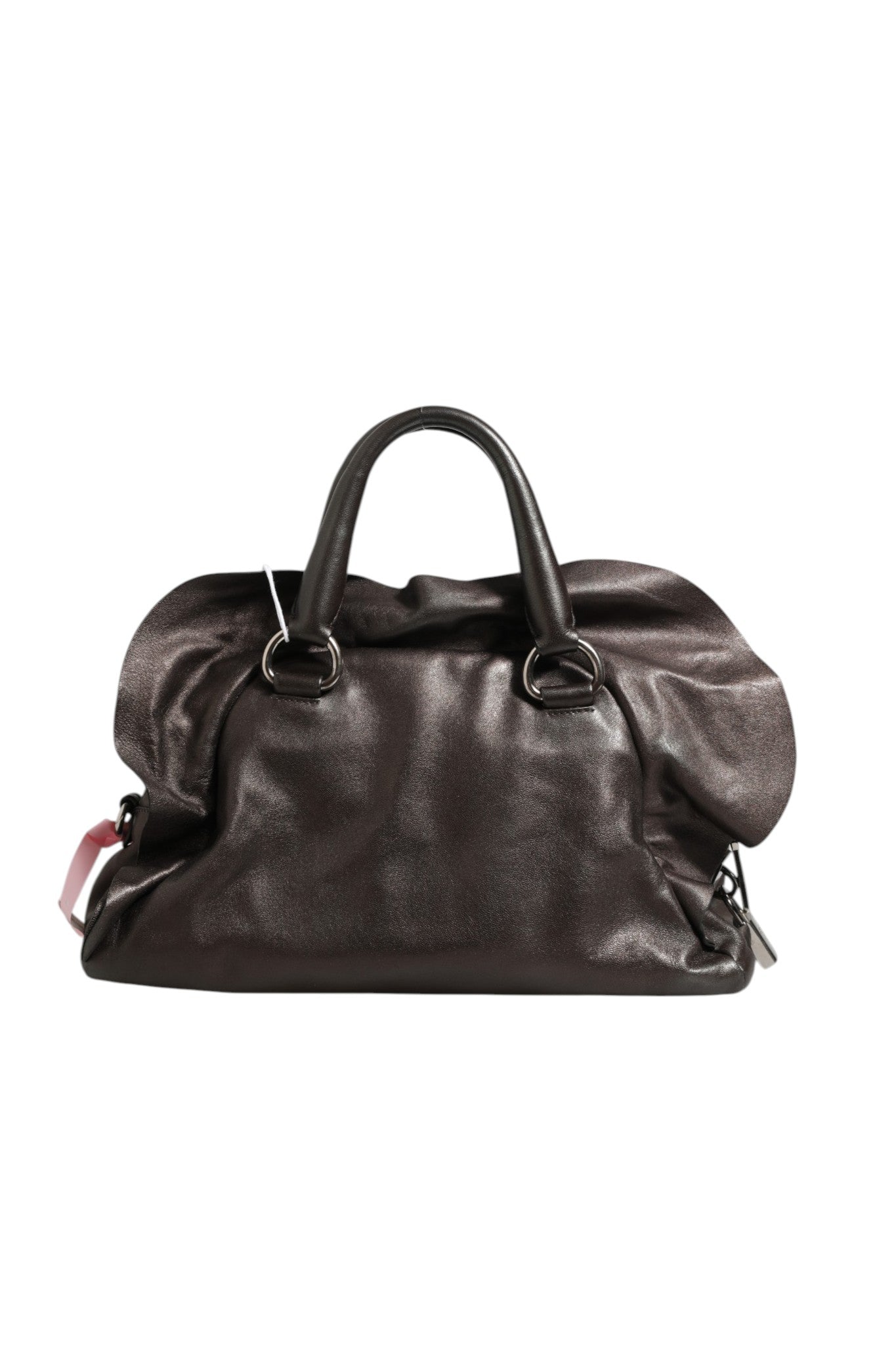 Prada Metallic Nappa Leather Ruffle Shoulder Bag