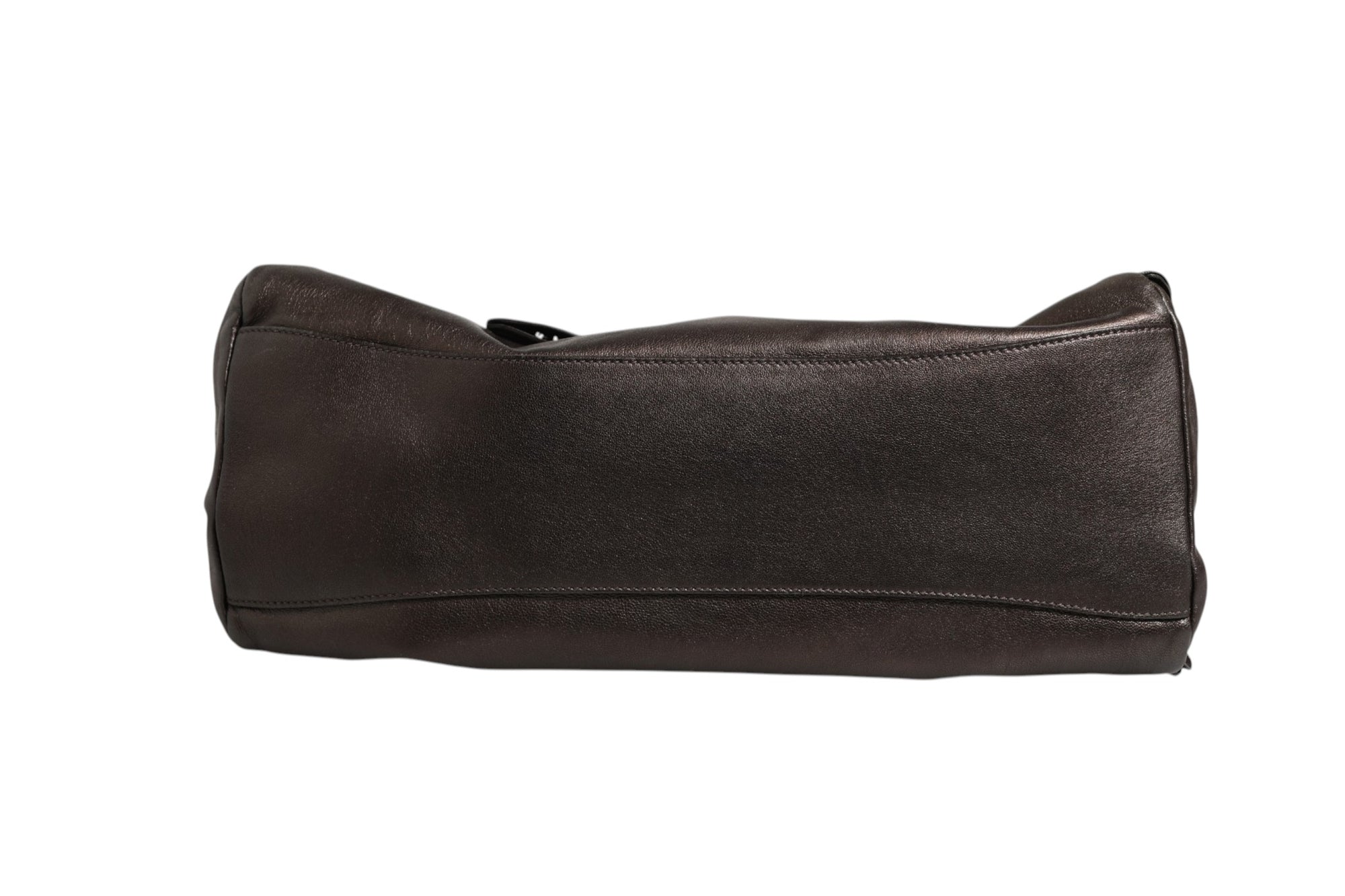 Prada Metallic Nappa Leather Ruffle Shoulder Bag