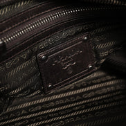 Prada Metallic Nappa Leather Ruffle Shoulder Bag