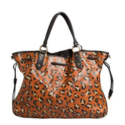 MCM Visetos Leopard Aren Medium Shopper Tote
