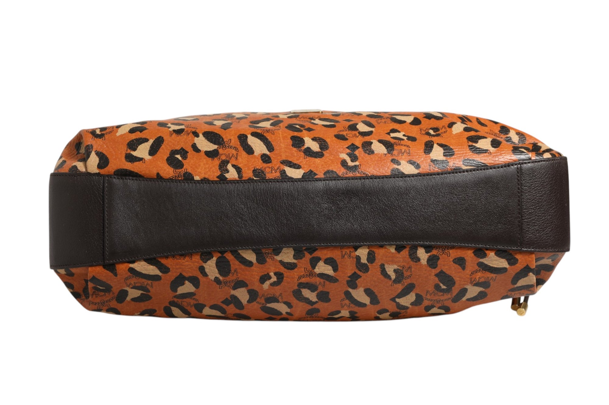 MCM Visetos Leopard Aren Medium Shopper Tote