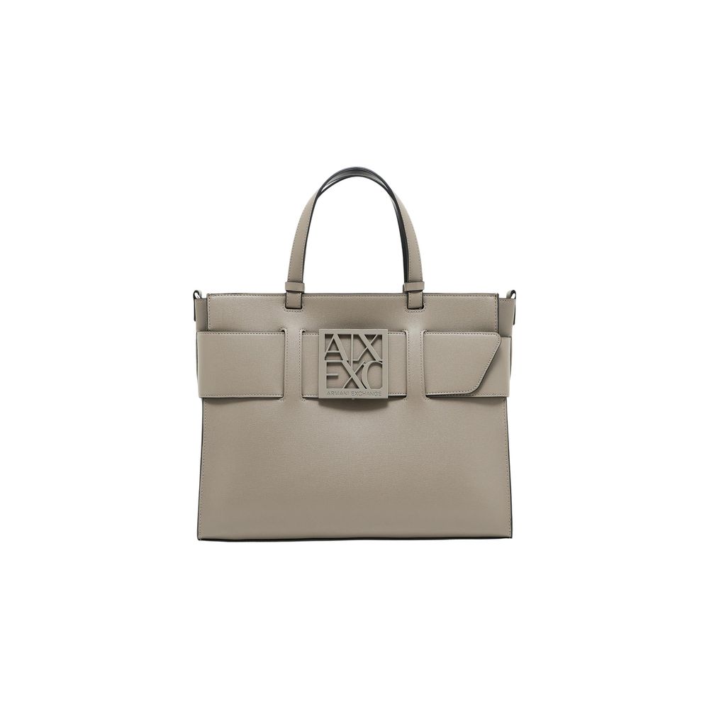 Γυναικεία Τσάντα Χειρός Armani Exchange Μπεζ Συνθετικό Δέρμα