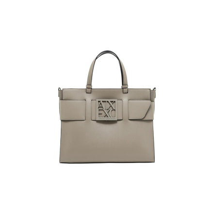 Γυναικεία Τσάντα Χειρός Armani Exchange Μπεζ Συνθετικό Δέρμα