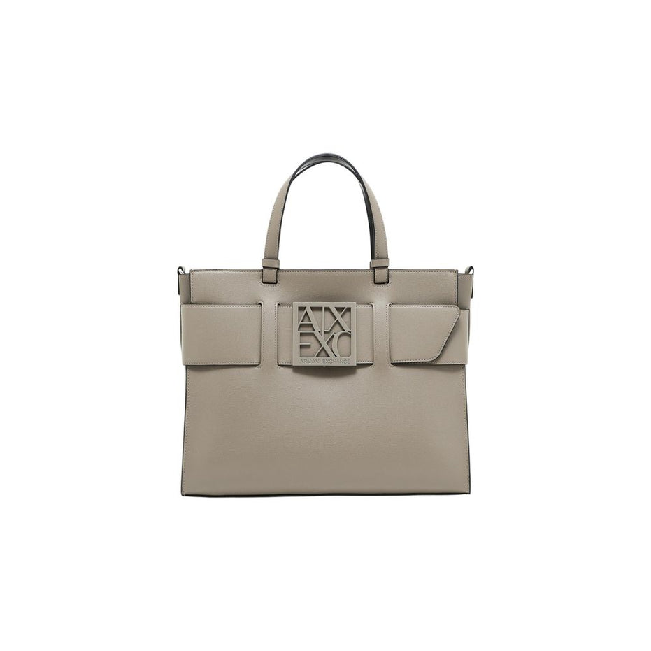 Armani Exchange Beige Artificial Leather Handbag