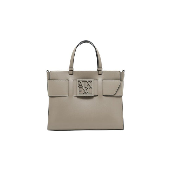 Armani Exchange Beige Artificial Leather Handbag