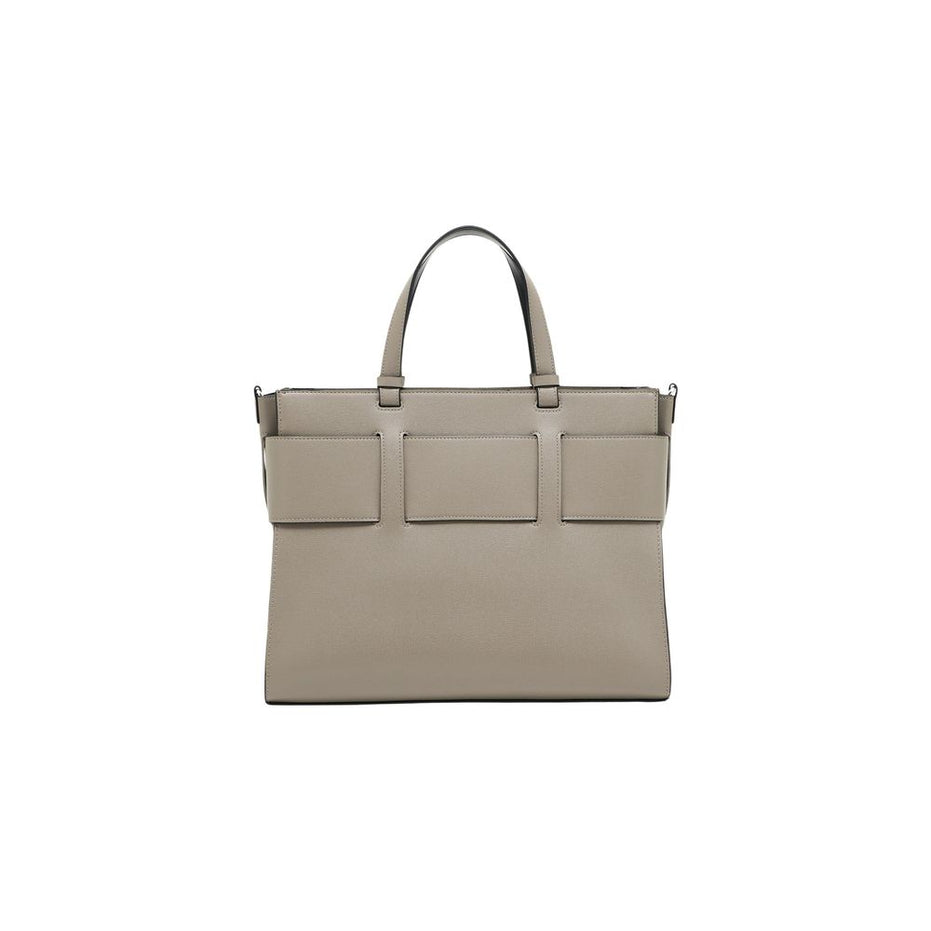 Armani Exchange Beige Artificial Leather Handbag