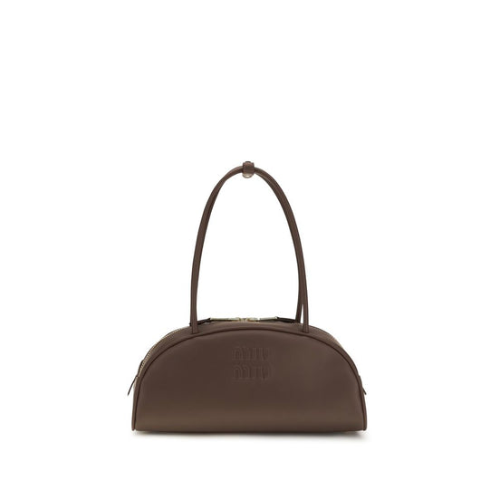 Miu Miu Brown Calf Leather Bos Taurus Shoulder Bag