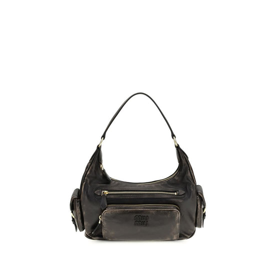 Miu Miu Brown Calf Leather Bos Taurus Shoulder Bag