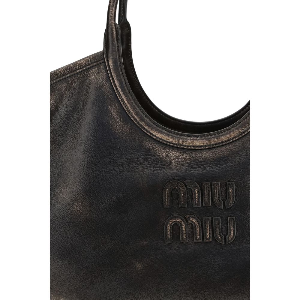 Miu Miu Brown Calf Leather Bos Taurus Shoulder Bag