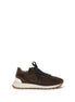 Brunello Cucinelli Brown Calf Leather Bos Taurus Athletic Sneakers