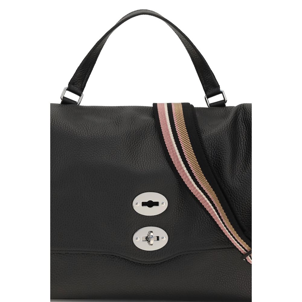 Zanellato Black Calf Leather Bos Taurus Handbag