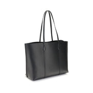 Tory Burch Black Calf Leather Bos Taurus Handbag