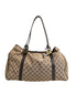 Gucci Beige and Black Canvas Twins Medium Tote Bag