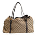 Gucci Beige and Black Canvas Twins Medium Tote Bag