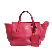 Gucci Swing Fuchsia Pink Leather Two-Way Tote Bag