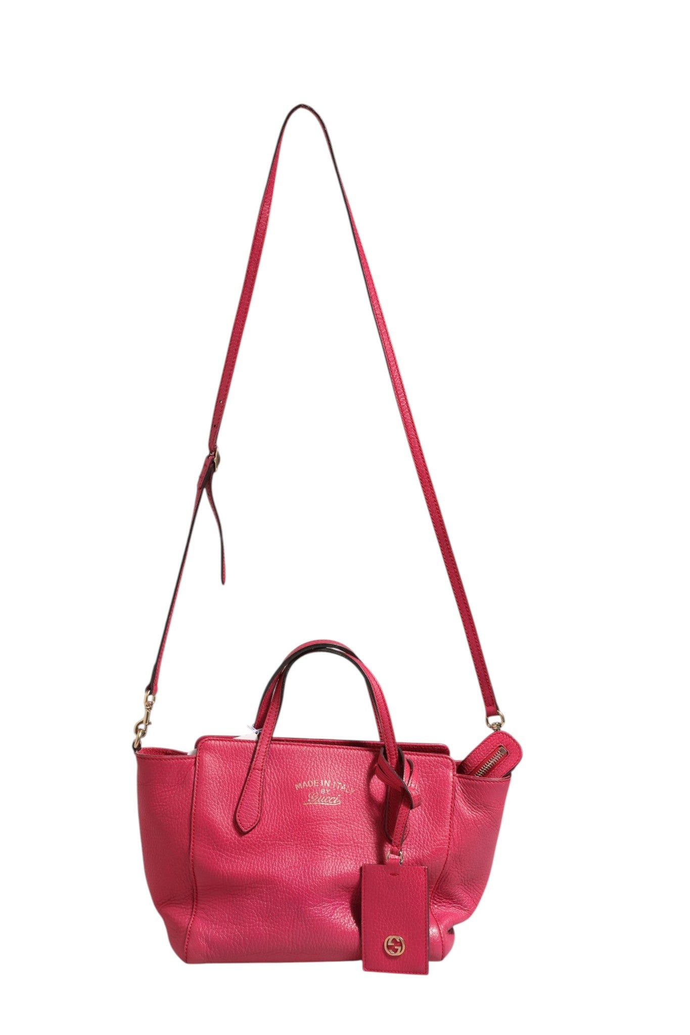 Gucci Swing Fuchsia Pink Leather Two-Way Tote Bag