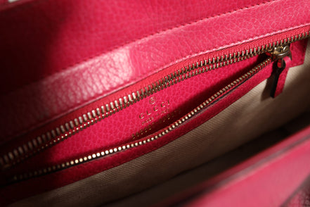 Gucci Swing Fuchsia Pink Leather Two-Way Tote Bag