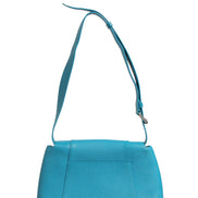 Balenciaga Calfskin S Downtown Blue Shoulder Bag