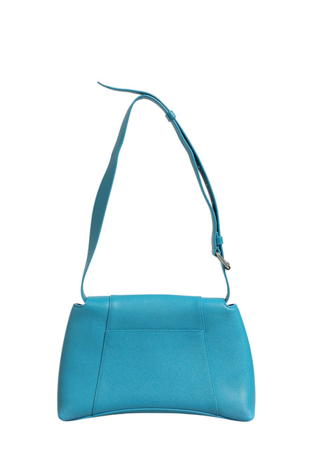 Balenciaga Calfskin S Downtown Blue Shoulder Bag
