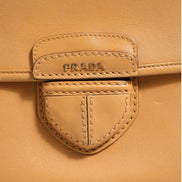 Prada Sidonie Beige Pebble Leather shoulder bag