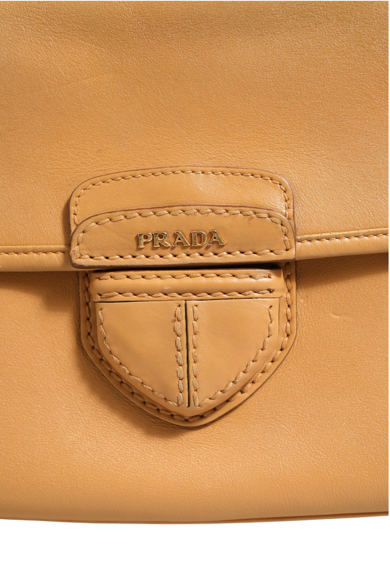 Prada Sidonie Beige Pebble Leather shoulder bag