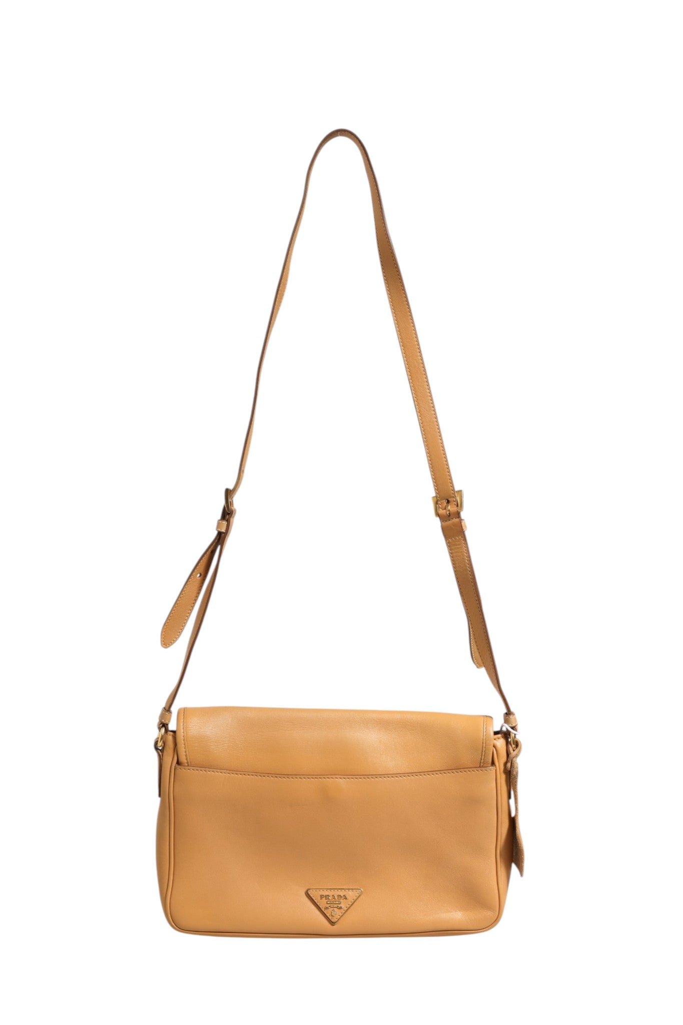 Prada Sidonie Beige Pebble Leather shoulder bag