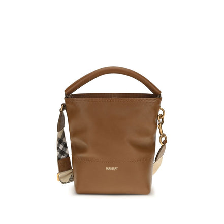Burberry Brown Calf Leather Bos Taurus Backet Bag