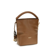 Burberry Brown Calf Leather Bos Taurus Backet Bag