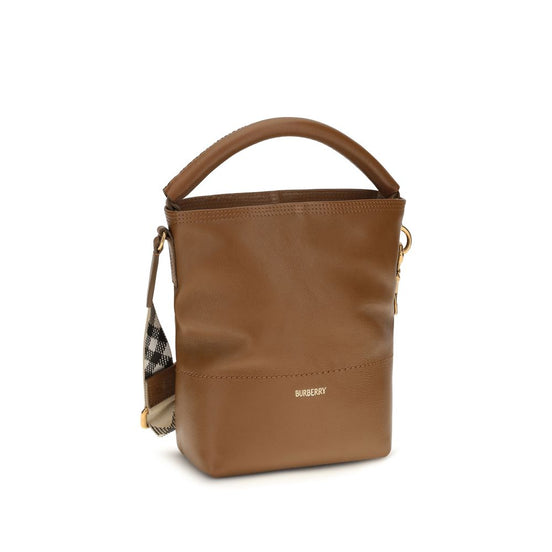 Burberry Brown Calf Leather Bos Taurus Backet Bag