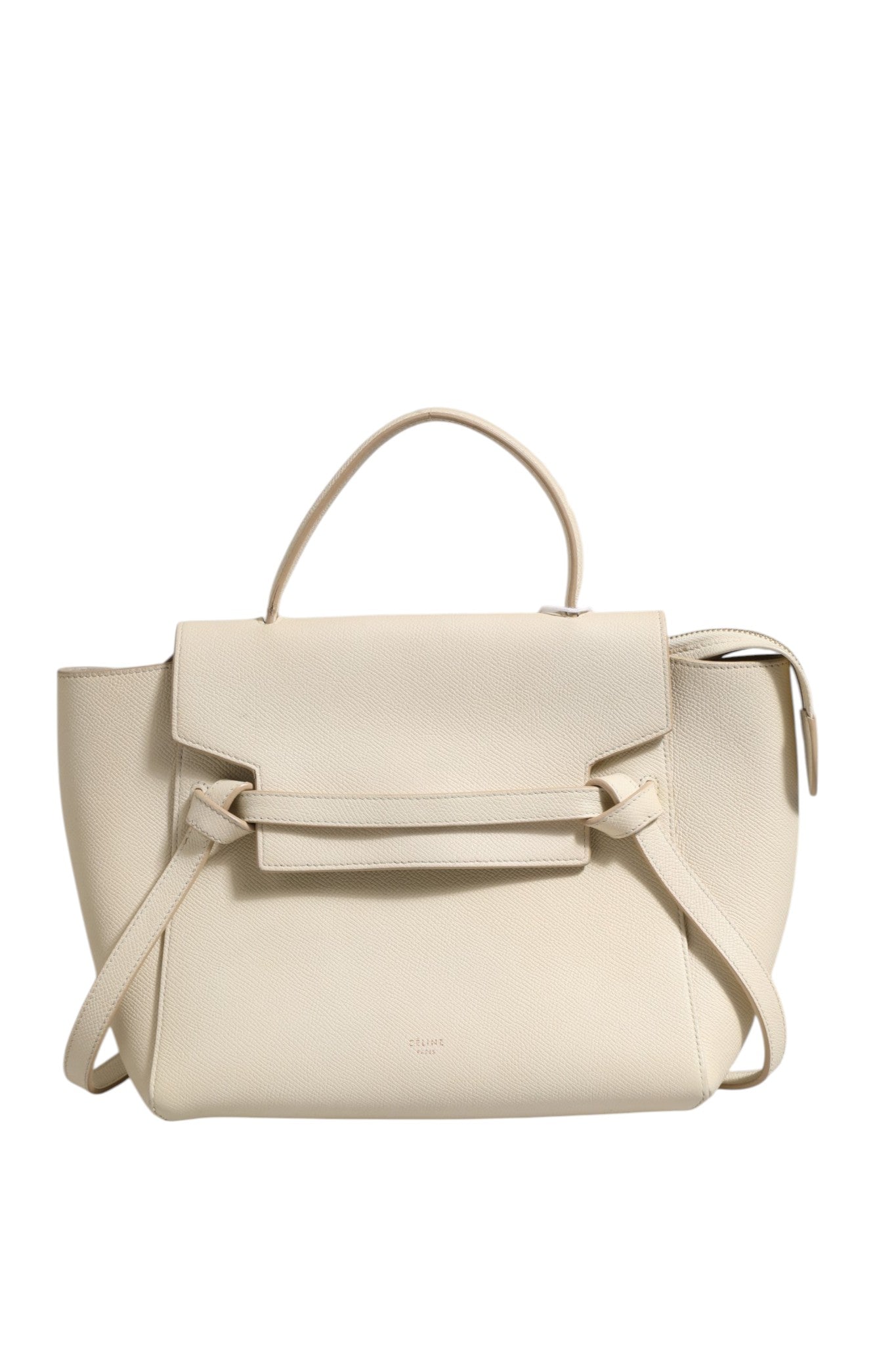 Celine Nano Belt Bag Grained Calfskin Chalk