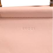 Gucci Pink And White Calfskin Small Nymphaea Top Handle Bag