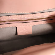 Gucci Pink And White Calfskin Small Nymphaea Top Handle Bag
