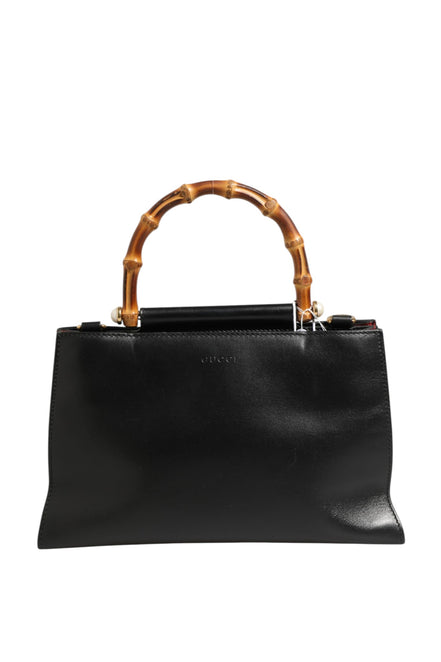 Gucci Nymphaea Bamboo Top Handle Leather Bag