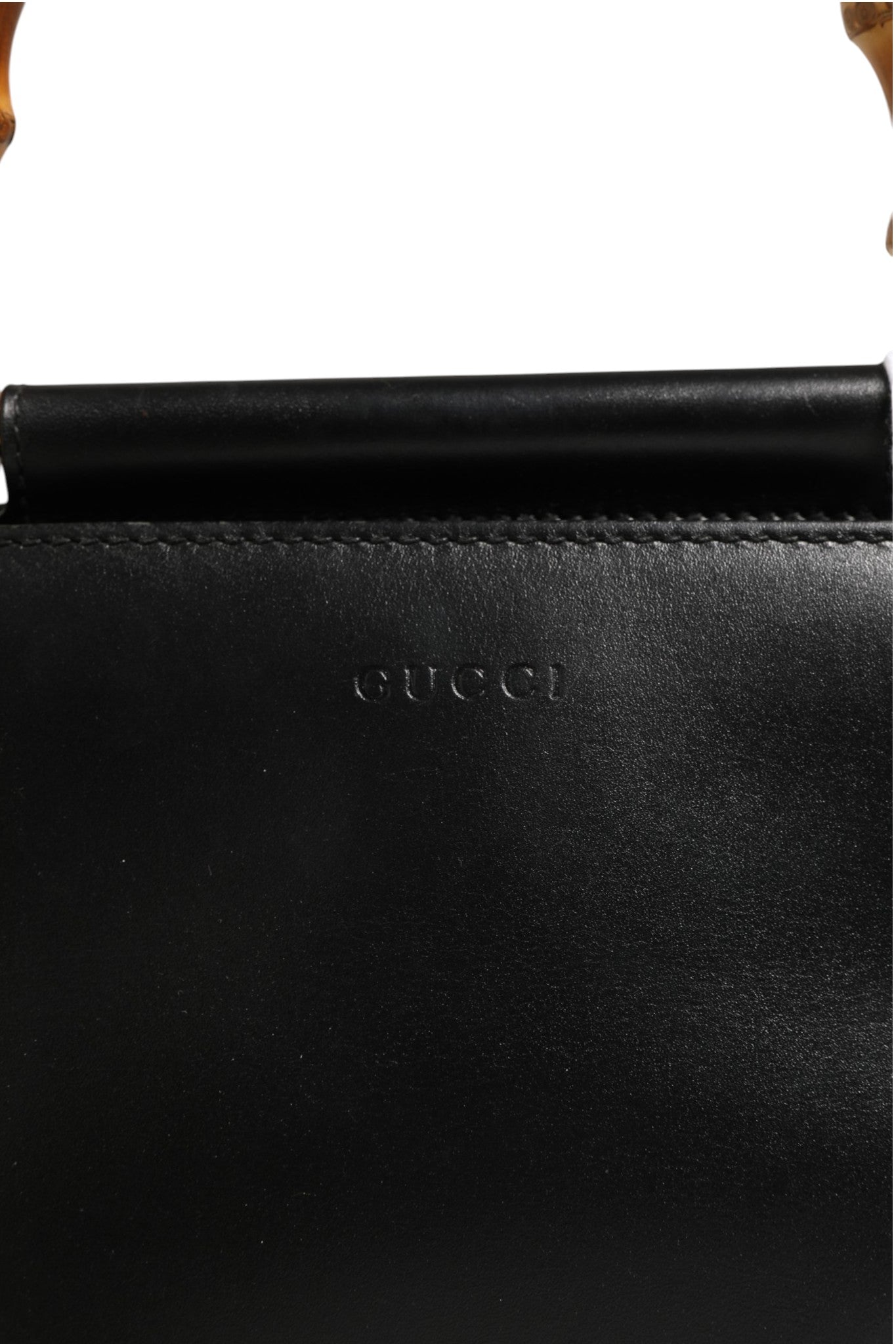 Gucci Nymphaea Bamboo Top Handle Leather Bag
