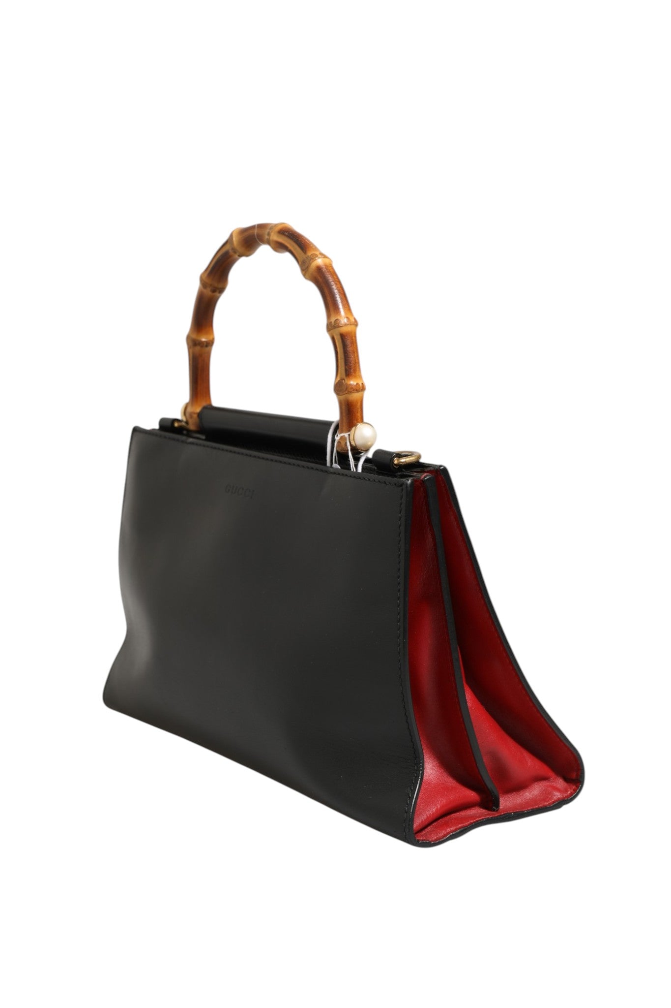 Gucci Nymphaea Bamboo Top Handle Leather Bag
