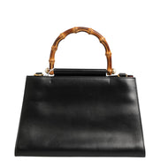 Gucci Nymphaea Bamboo Top Handle Leather Bag