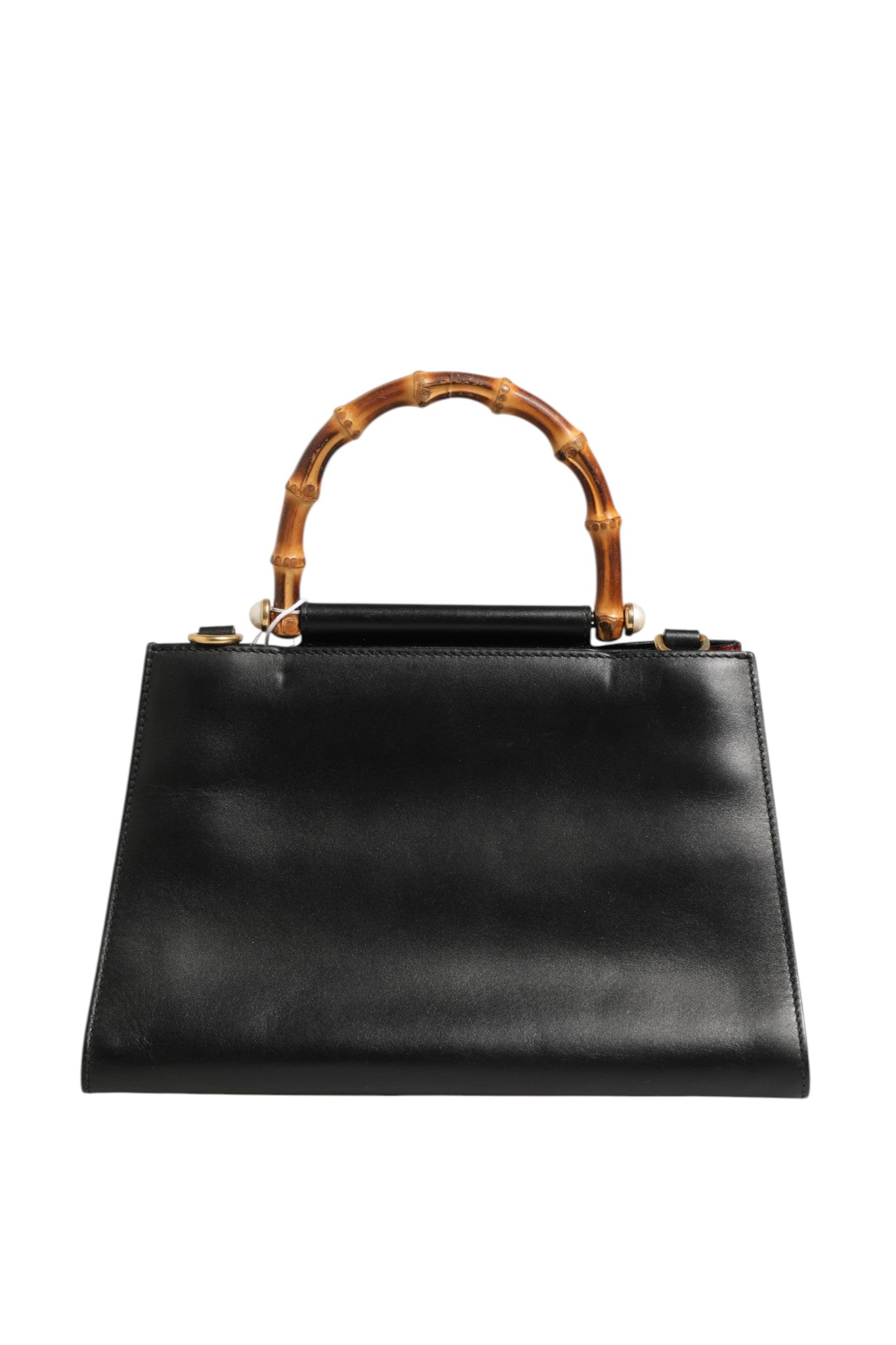 Gucci Nymphaea Bamboo Top Handle Leather Bag