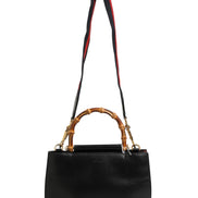 Gucci Nymphaea Bamboo Top Handle Leather Bag