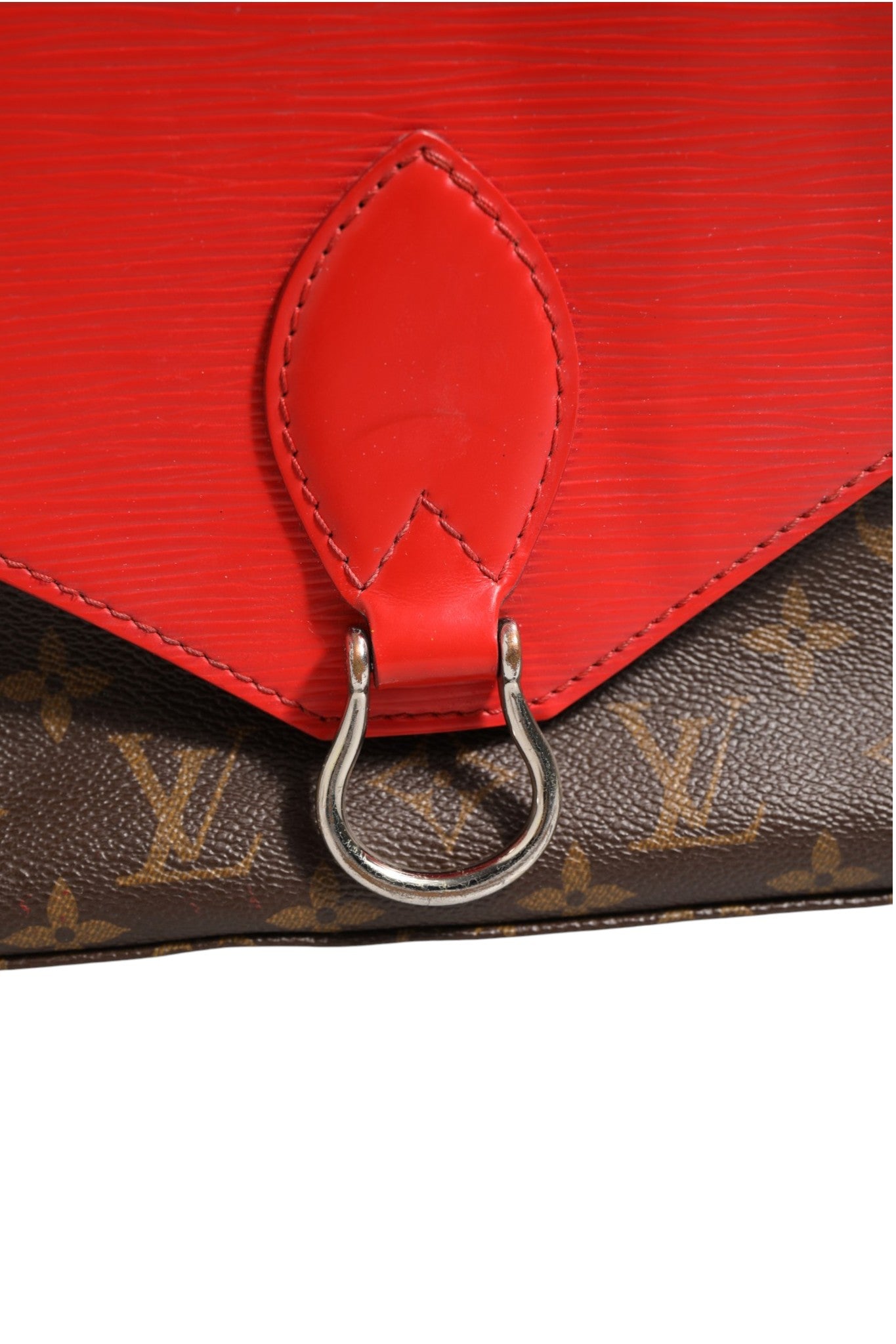 Louis Vuitton Saint Michel Monogram Epi Τσάντα Ώμου Coquelicot