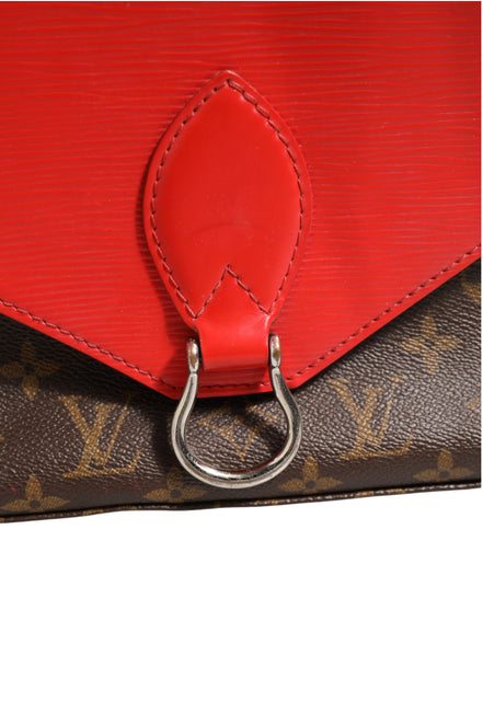 Louis Vuitton Saint Michel Monogram Epi Τσάντα Ώμου Coquelicot