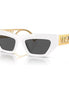 Versace White Acetate Sunglasses