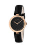 Gucci Black Leather Dress Watch