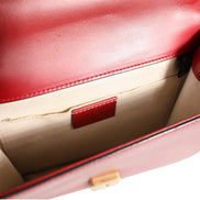 Gucci Marmont small shoulder bag in Rosso Ancora red leather