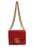 Gucci Marmont small shoulder bag in Rosso Ancora red leather